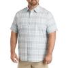 imageDXL Synrgy Mens Big and Tall Large Plaid Sport Shirt Multi BlueMulti Blue