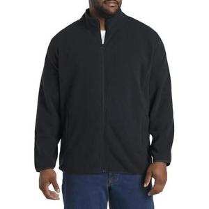 imageDXL Big  Tall Essentials Mens Big and Tall FullZip Polar Fleece JacketBlack