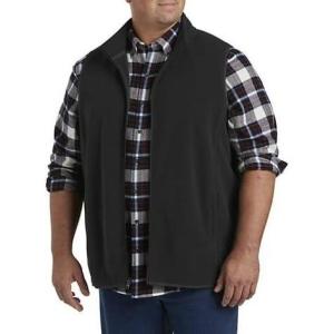 imageDXL Big  Tall Essentials Mens Big and Tall FullZip Polar Fleece VestBlack