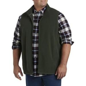 imageDXL Big  Tall Essentials Mens Big and Tall FullZip Polar Fleece VestDk Green