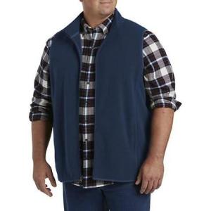 imageDXL Big  Tall Essentials Mens Big and Tall FullZip Polar Fleece VestNavy