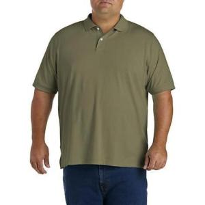 imageDXL Big  Tall Essentials Mens Big and Tall Jersey Polo ShirtOlive Green