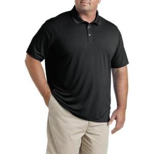 imageDXL Big  Tall Essentials Mens Big and Tall Solid Golf Polo ShirtBlack