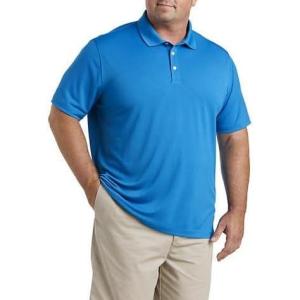 imageDXL Big  Tall Essentials Mens Big and Tall Solid Golf Polo ShirtBlue