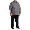 imageDXL Big  Tall Essentials Mens Big and Tall Plaid Sport ShirtBlack Multi