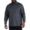 imageDXL Synrgy Mens Big and Tall Geometric Print Sport ShirtBlack Grey