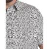 imageDXL Synrgy Mens Big and Tall Geometric Print Sport ShirtBlack White