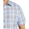 imageDXL Synrgy Mens Big and Tall Large Plaid Sport Shirt Blue WhiteBlue White