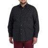 imageDXL Synrgy Mens Big and Tall Micro Diamond Sport ShirtBlack