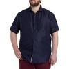 imageDXL Synrgy Mens Big and Tall Microfiber Microprint Sport ShirtNavy