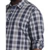 imageDXL Synrgy Mens Big and Tall Plaid Sport ShirtNavy Grey