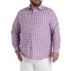 imageDXL Synrgy Mens Big and Tall Small Plaid Sport ShirtPurple