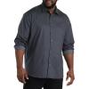 imageDXL Synrgy Mens Big and Tall Geometric Print Sport ShirtBlack Grey