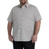 imageDXL Synrgy Mens Big and Tall Geometric Print Sport ShirtBlack White