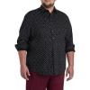 imageDXL Synrgy Mens Big and Tall Micro Diamond Sport ShirtBlack