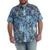 imageDXL Synrgy Mens Big and Tall MultiFloral Sport ShirtMulti Blue