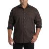 imageDXL Synrgy Mens Big and Tall Paisley Print Sport ShirtBlack Brown