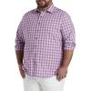 imageDXL Synrgy Mens Big and Tall Small Plaid Sport ShirtPurple