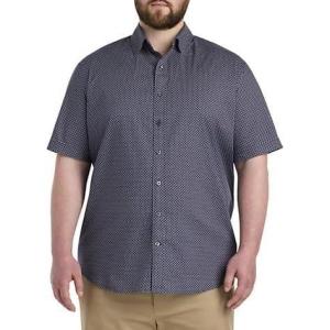 imageDXL Synrgy Mens Big and Tall Micro Print Sport ShirtNavy