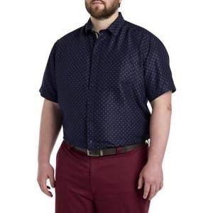 imageDXL Synrgy Mens Big and Tall Microfiber Microprint Sport ShirtNavy