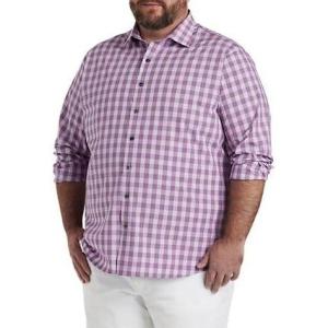 imageDXL Synrgy Mens Big and Tall Small Plaid Sport ShirtPurple