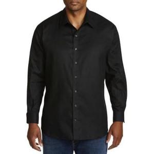 imageDXL Synrgy Mens Big and Tall Textured Sport ShirtBlack