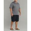 imageDXL Big  Tall Essentials Mens Big and Tall QuickDrying Swim TShirt Charcoal 2XL