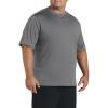 imageDXL Big  Tall Essentials Mens Big and Tall QuickDrying Swim TShirt Charcoal 2XL