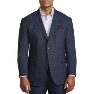 imageDXL Synrgy Mens Big and Tall JacketRelaxer Performance Mlange Suit Jacket Blue 54 L
