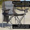 image500lb Capacity HeavyDuty Portable Chair Charcoal 500 lb