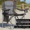 image500lb Capacity HeavyDuty Portable Chair Charcoal 500 lb