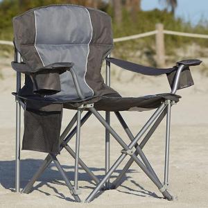 image500lb Capacity HeavyDuty Portable Chair Charcoal 500 lb