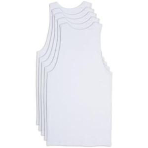 imageDXL Mens Big and Tall Big  Tall Essentials by DXL Mens Big and Tall 5pk Tanks White 2XL