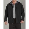 image:imageHarbor Bay by DXL Mens Big and Tall Bonded Fleece Jacket  Fleece Lined Interior and Smooth FullZip Outer ShellBlack Heather