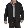 image:imageHarbor Bay by DXL Mens Big and Tall Bonded Fleece Jacket  Fleece Lined Interior and Smooth FullZip Outer ShellBlack Heather