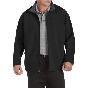 image:imageHarbor Bay by DXL Mens Big and Tall Bonded Fleece Jacket  Fleece Lined Interior and Smooth FullZip Outer ShellBlack Heather