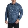 image:imageDXL Floral Print Sport Shirt Blue 4XLT