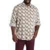 image:imageDXL RolledSleeve Floral Print Sport Shirt Grey 2XLT