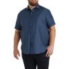 image:imageDXL Tribal Print Microfiber Sport Shirt Navy 4XL