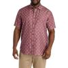 image:imageGeometric Floral Microfiber Sport Shirt Pink 1XLT