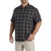 image:imagePlaid Microfiber Sport Shirt Black 5XL