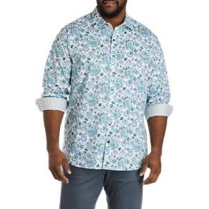 image:imageDXL Large Paisley Sport Shirt White Multi 1XLT