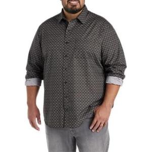 image:imageDXL Medallion Print Sport Shirt Black Multi 4XL