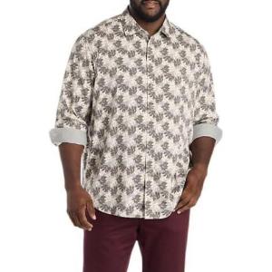 image:imageDXL RolledSleeve Floral Print Sport Shirt Grey 5XL