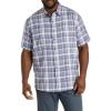 image:imagePlaid Microfiber Sport Shirt Blue 3XLT