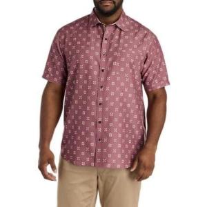 image:imageGeometric Floral Microfiber Sport Shirt Pink 6XL