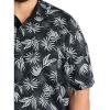 image:imageDXL Mens Big and Tall Big Leaf Print Sport Shirt BlackBlack