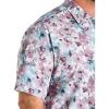 image:imageWatercolor Floral Sport Shirt White Blue Purple 1XLT
