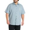 image:imageDXL Mens Big and Tall Plaid Microfiber Sport Shirt BlueBlue