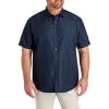 image:imageDXL Microfiber Abstract Print Sport Shirt Black 4XL